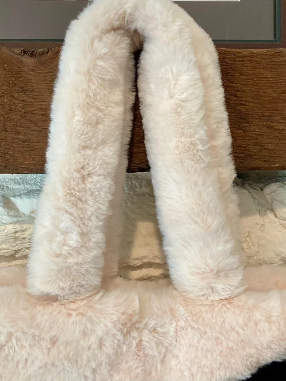 NWT Nike Sportswear Faux Fur Tote (10L capacity) in the 'Guava Ice/Black
